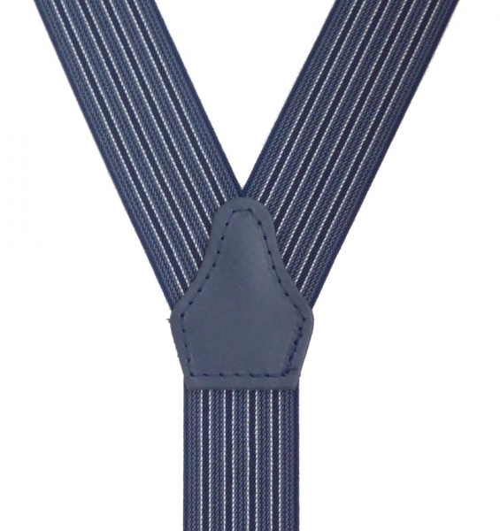 Streifenhosenträger 5070 mit Lederabschlüssen